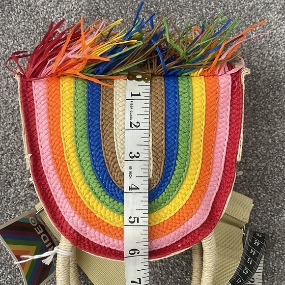 Rainbow Cross body bag mini zip fringe purse new with tag Target Pride Size Mini - Picture 12 of 13